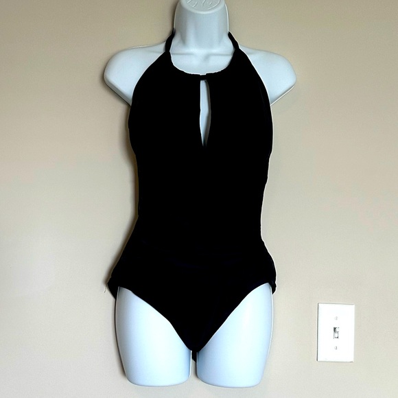 One Piece Halter Tummy Control Swimsuit - Picture 2 of 4